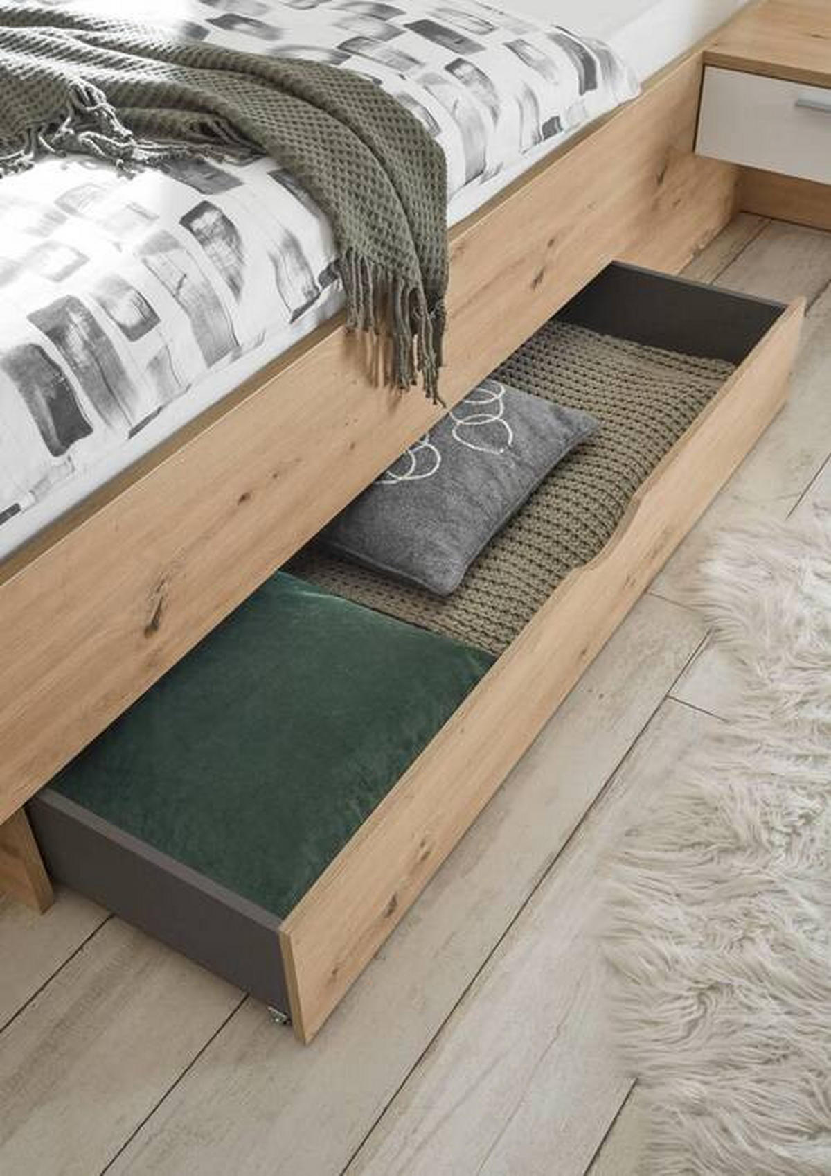 BETTSCHUBKASTEN 137,2/19,1/61,5 cm Eiche Artisan  - Eiche Artisan, MODERN, Holzwerkstoff/Kunststoff (137,2/19,1/61,5cm) - Livetastic