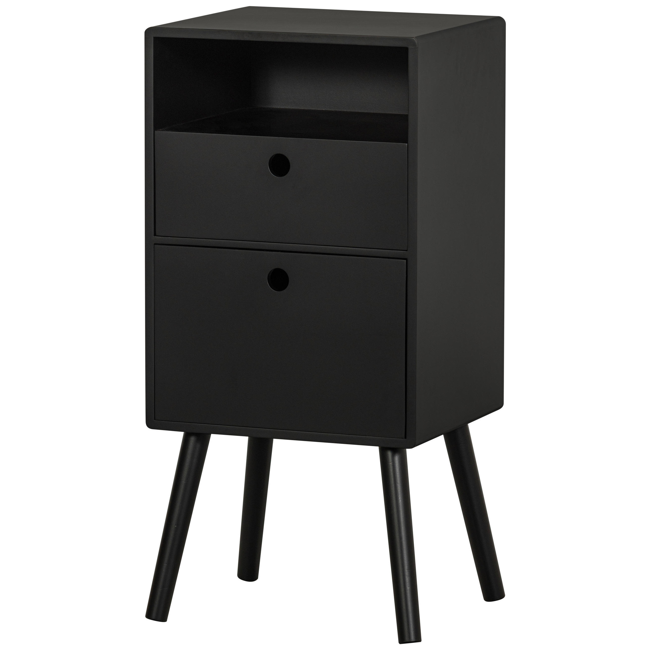 NACHTTISCH  in Schwarz  - Schwarz, Design, Holzwerkstoff (36/30/75cm) - Livetastic