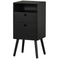 NACHTTISCH  - Schwarz, Design, Holzwerkstoff (36/30/75cm) - Livetastic
