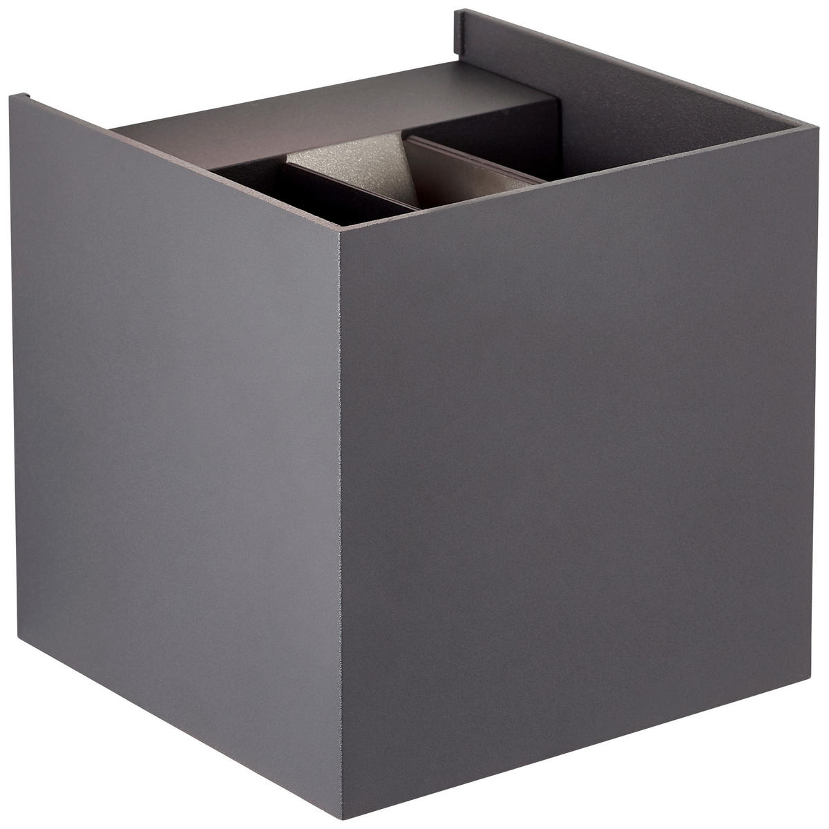 WANDLEUCHTE Hilly   - Dunkelgrau, Basics, Glas/Metall (10/10/10cm) - Brilliant