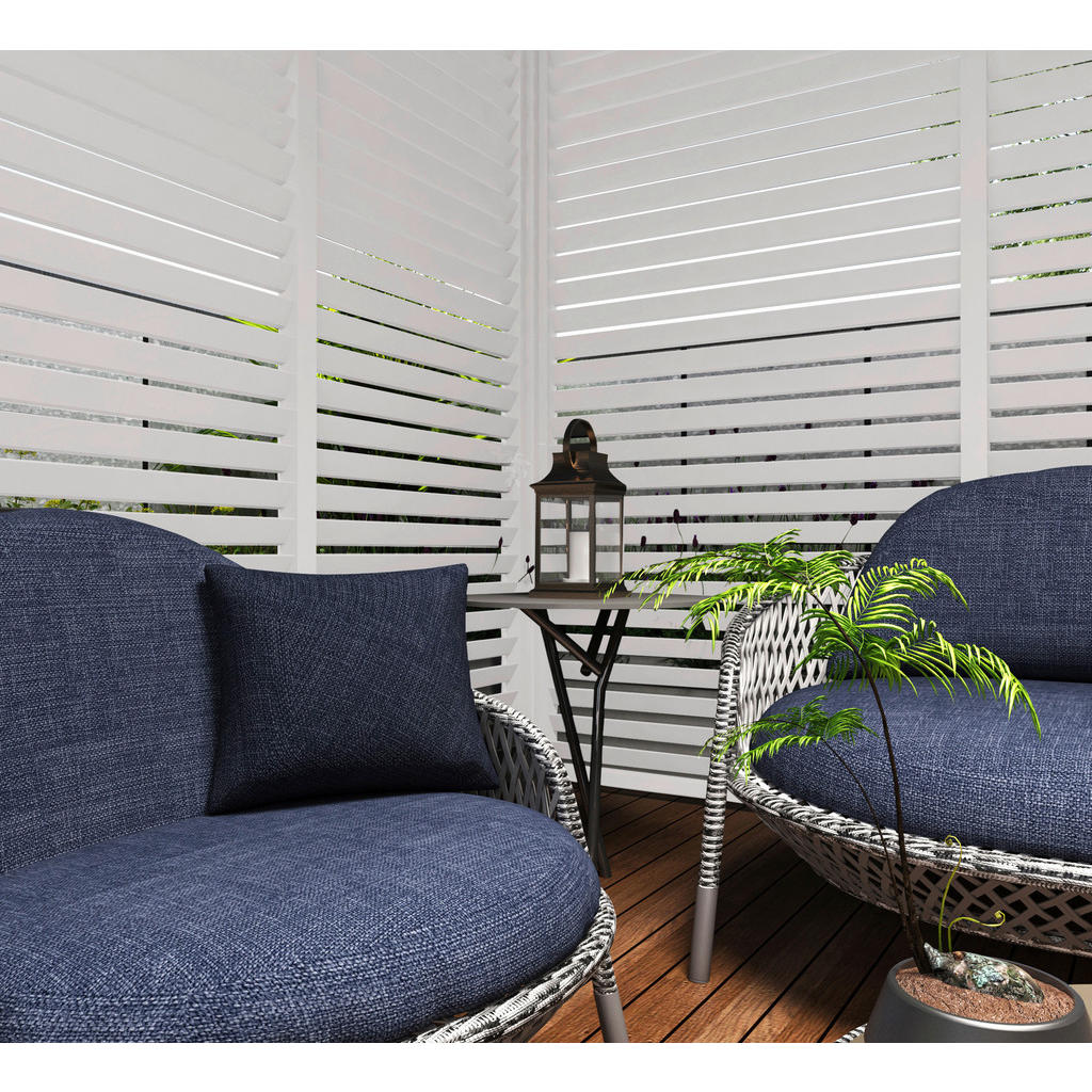 Thumbnail - Gardenson Pergola-Seitenteil, Weiß, Metall, 113x235x8 cm, Sonnen- & Sichtschutz, Pavillons & Pergolas, Pergolas