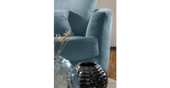 SESSEL in Plüsch Petrol  - Petrol/Schwarz, KONVENTIONELL, Textil/Metall (115/72/115cm) - Carryhome