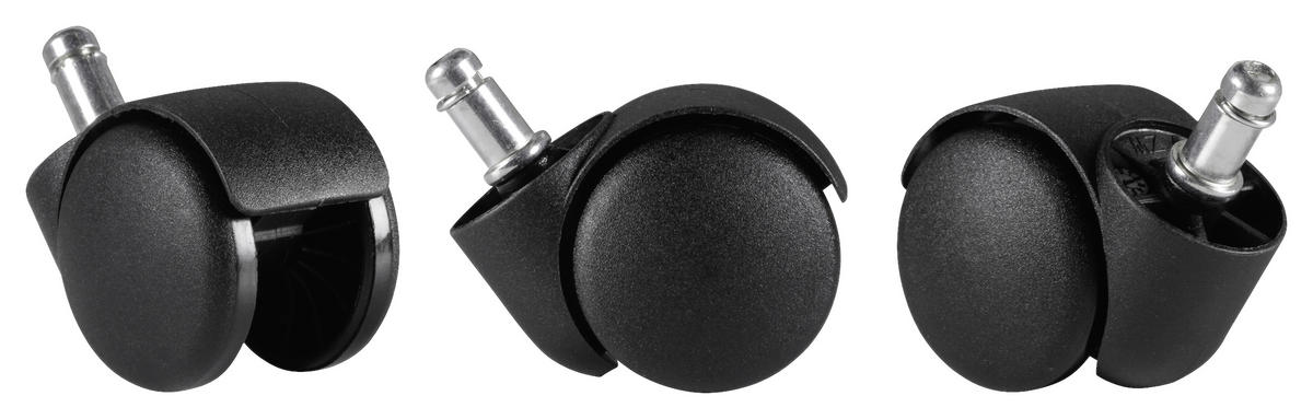 KOLEČKO PRO OTOČNÉ ŽIDLE - černá, Basics, plast (5cm) - MID.YOU
