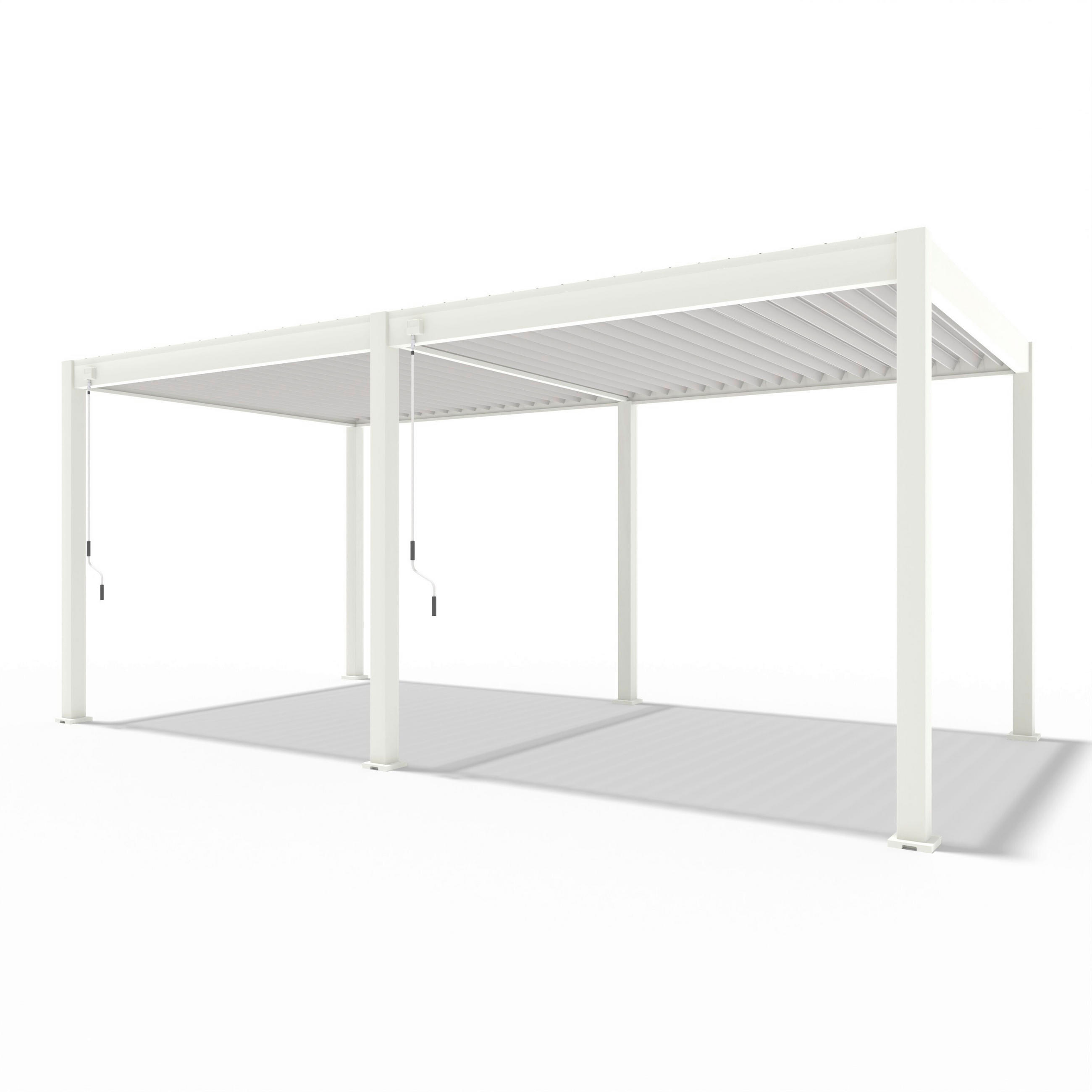 PERGOLA - Weiss Hochglanz, Basics, Metall (300/255/600cm) - Gardenson