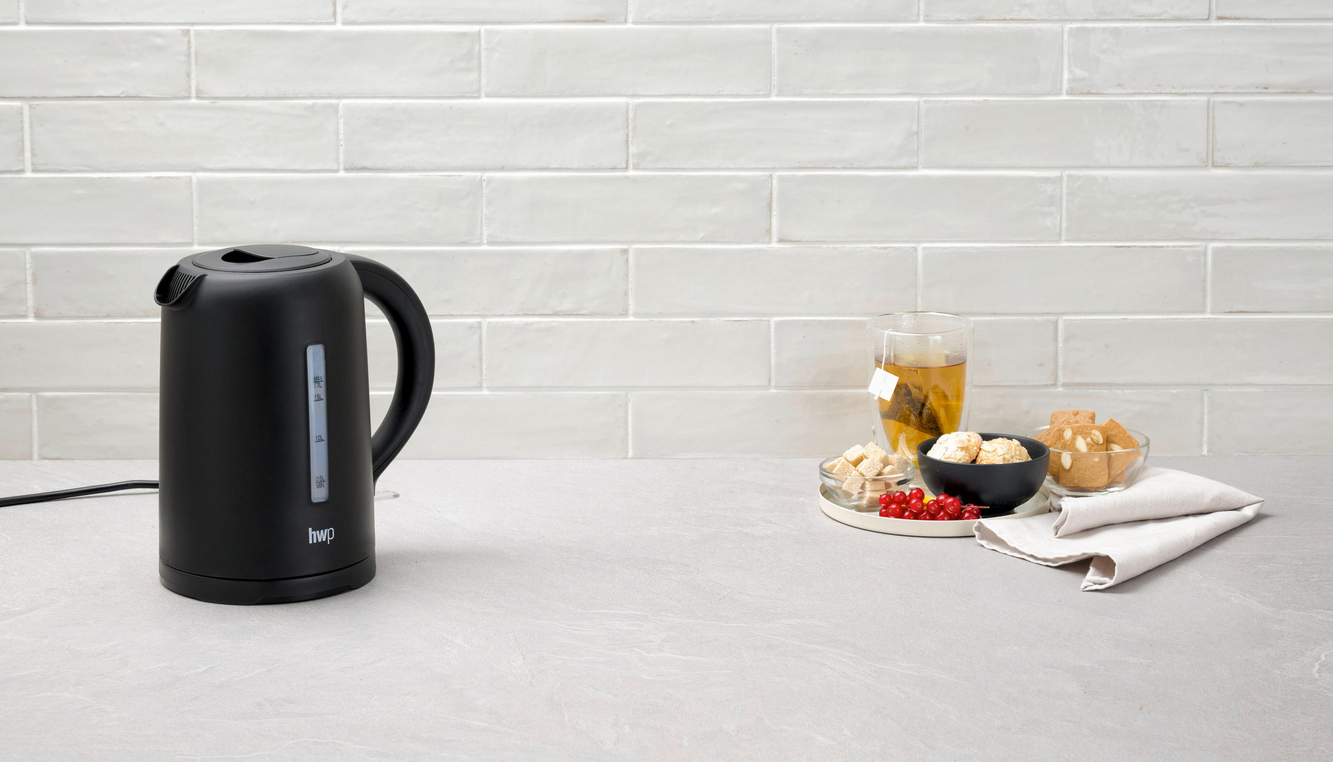 WASSERKOCHER 1.7 l  - Schwarz, Basics, Kunststoff/Metall (22,2/15,5/24cm) - Homeware Profession.