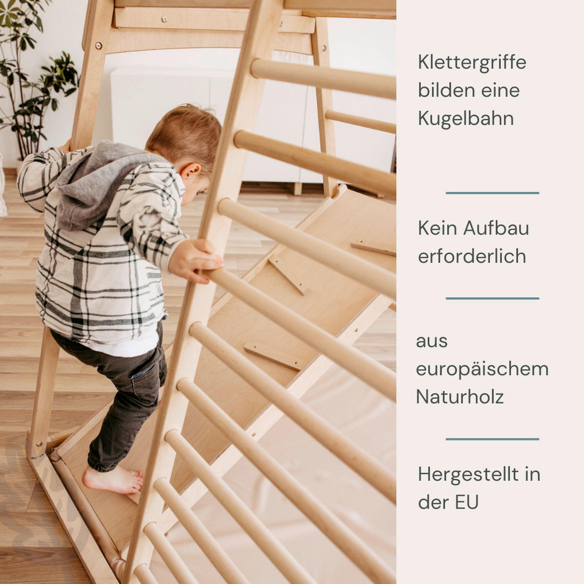 KLETTERGERÜST ZUBEHÖR - Birkefarben, Basics, Holz (112/40/7cm) - CLIFF