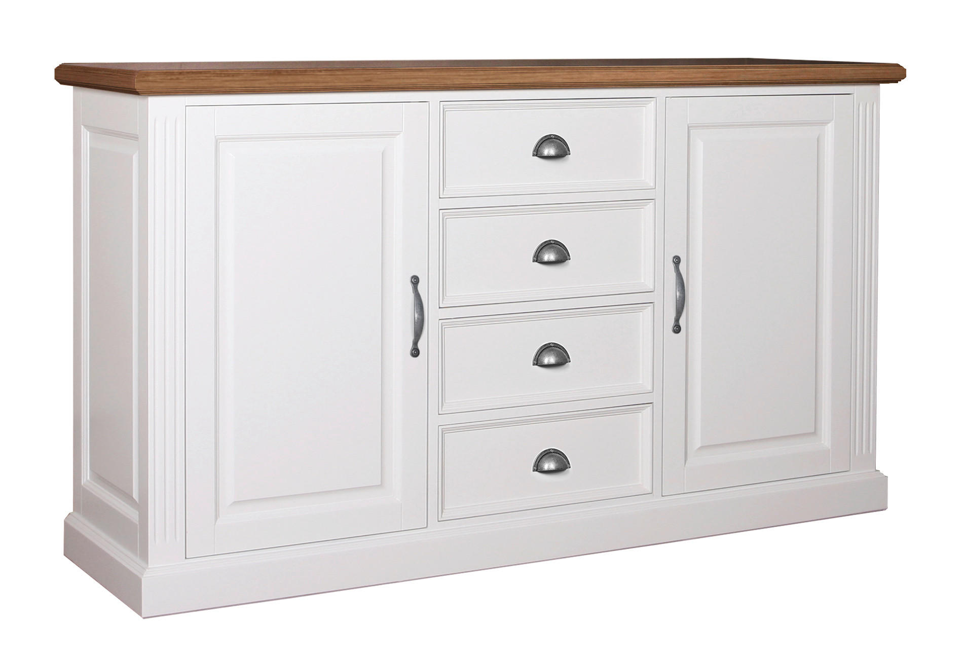 SIDEBOARD Chic Oak 177/101/50 cm 4 Schublade(n)  - Eichefarben/Zinkfarben, LIFESTYLE, Holz/Holzwerkstoff (177/101/50cm) - Landscape