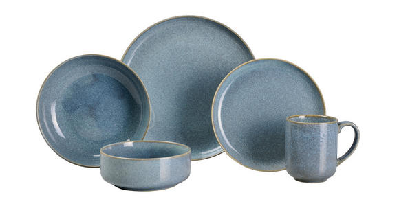 KOMBISERVICE Marbella 20-teilig  - Blau, Trend, Keramik - Novel