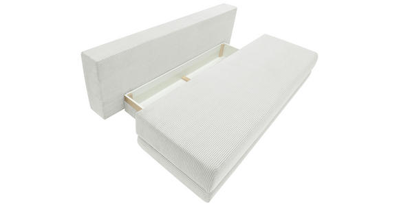 SCHLAFSOFA Cord Naturfarben Rückenkissen, Armlehnenkissen, Bettkasten, Schlaffunktion, Rücken echt, Liegefläche im Originalstoff  - Schwarz/Naturfarben, KONVENTIONELL, Holz/Textil (196/96/103cm) - Carryhome