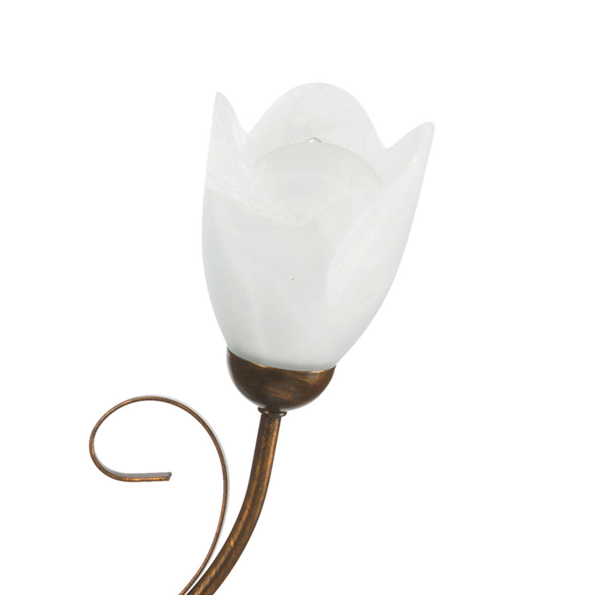 DECKENLEUCHTE 4623 ODINO 70/17 cm   - Bronzefarben, KONVENTIONELL, Glas/Metall (70/17cm)