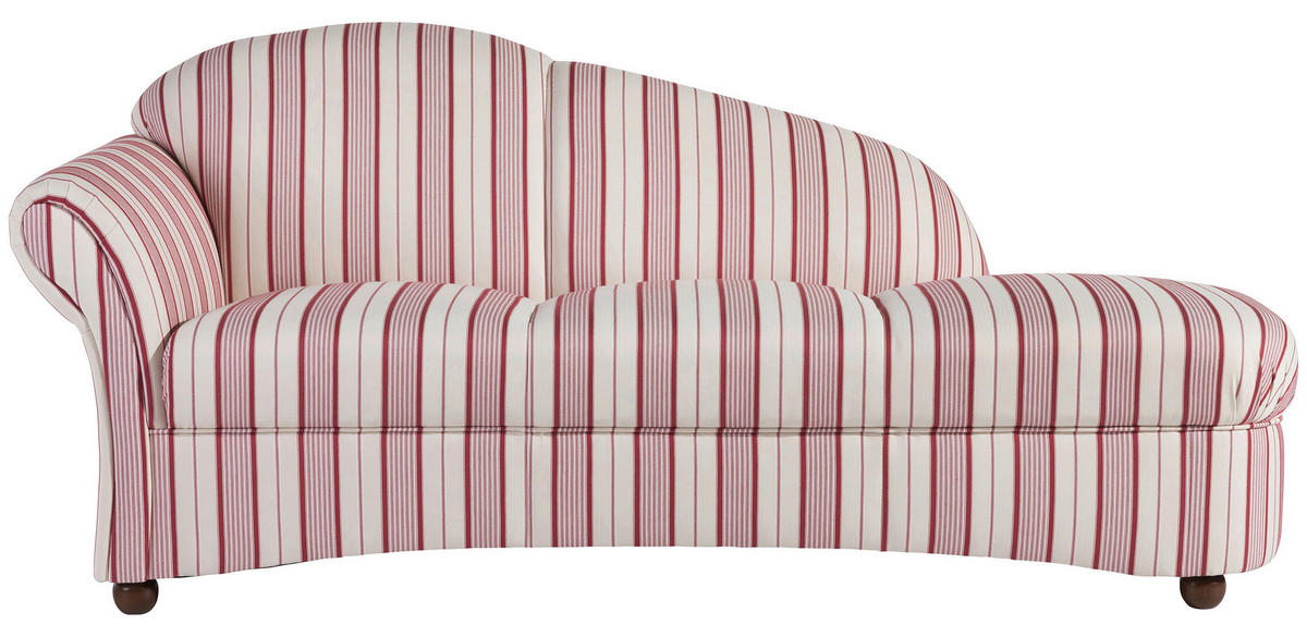 RÉCAMIERE Rot, Beige Flachgewebe  - Beige/Rot, Design, Holz/Textil (191/83/81cm) - Max Winzer