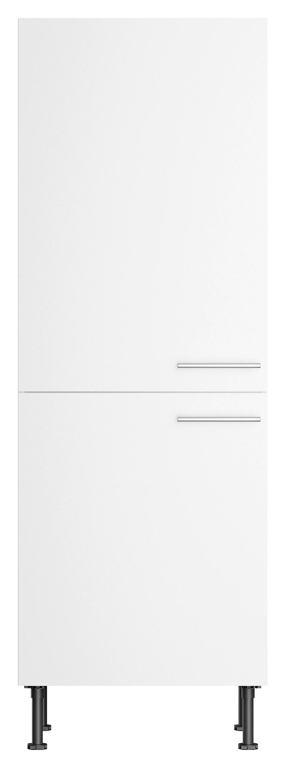 GERÄTEUMBAUSCHRANK 60/176,6/58,1 cm  in Weiß  - Edelstahlfarben/Weiß, Basics, Holzwerkstoff/Metall (60/176,6/58,1cm) - Optifit