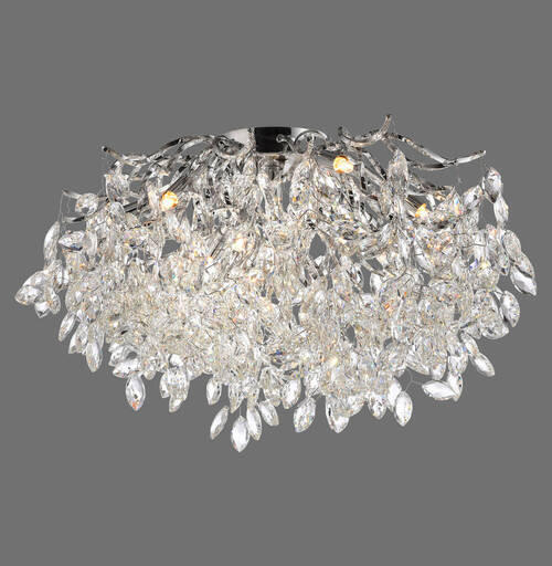 DECKENLEUCHTE Ricicle 60/60/37 cm   - Chromfarben, Design, Kunststoff/Metall (60/60/37cm) - Paul Neuhaus