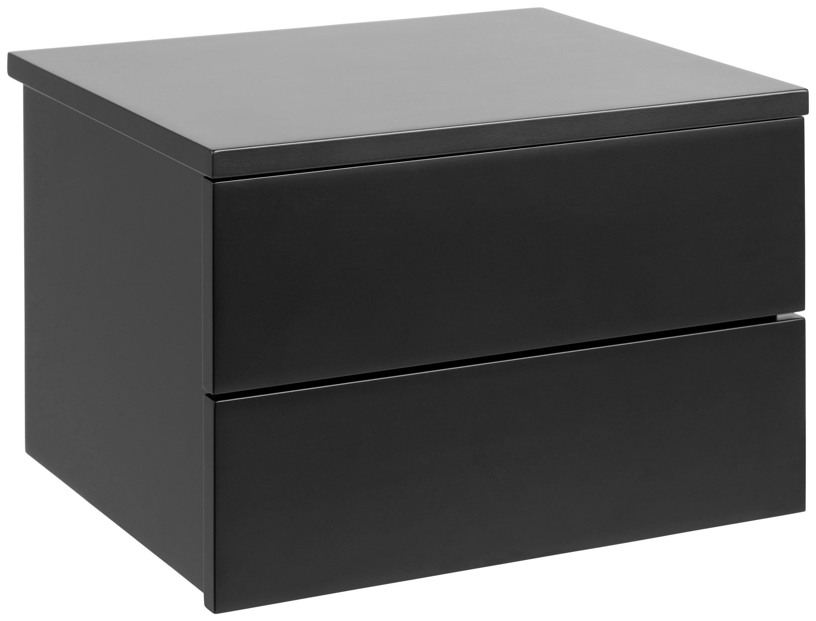 NACHTSCHRANK 37/25/32 cm  - Schwarz, MODERN, Holzwerkstoff (37/25/32cm) - MID.YOU