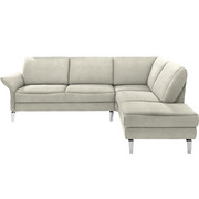 WOHNLANDSCHAFT in Textil Creme - Creme/Alufarben, KONVENTIONELL, Textil/Metall (246/187cm) - Ada Austria