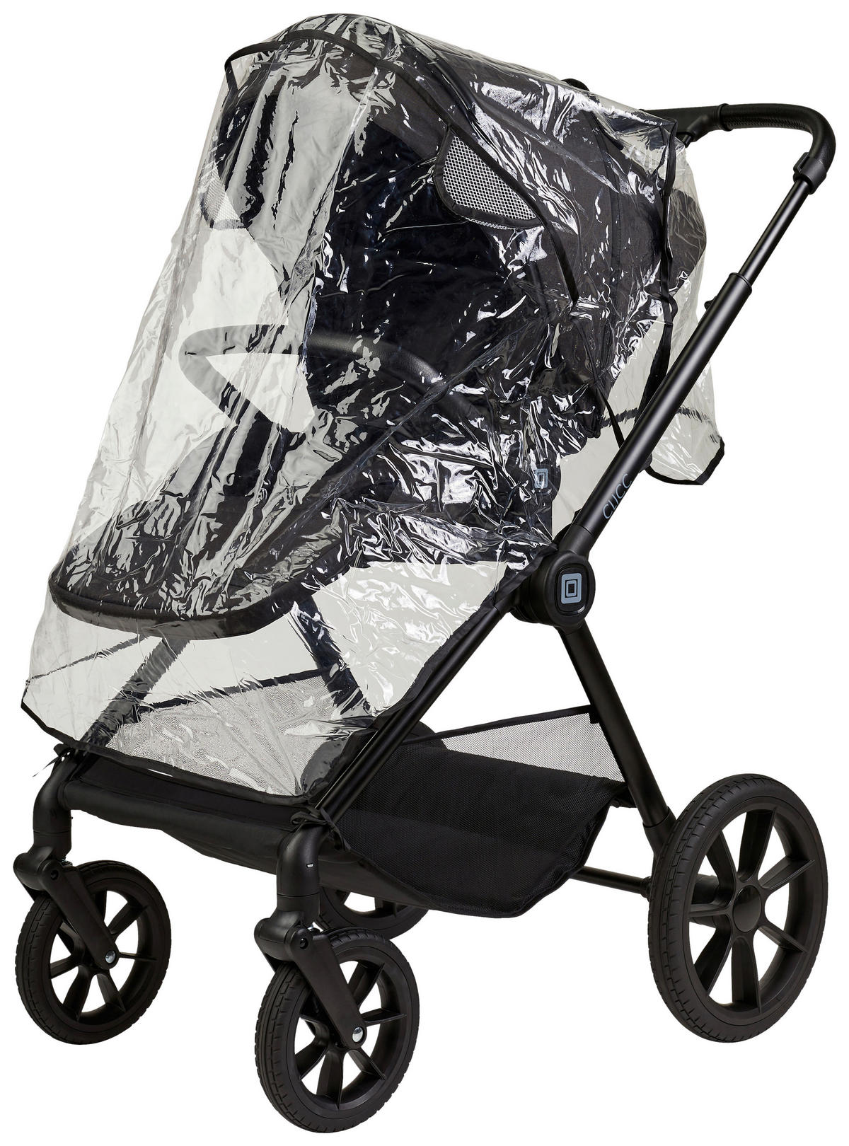 KINDERWAGENSET CLICC  - Schwarz, Basics, Textil/Metall (61/114/84cm) - Moon