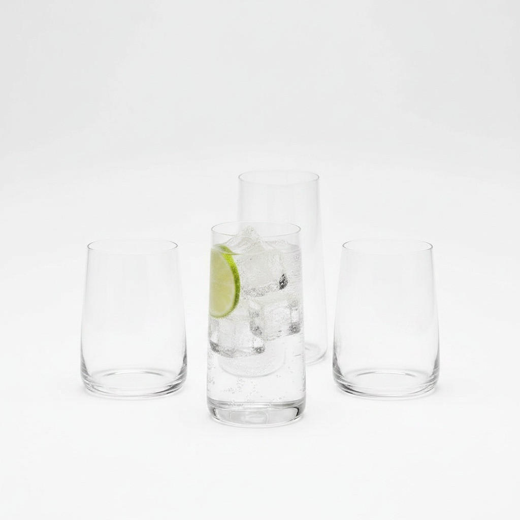 GLASSET Ava 4 delar  - klar, Basics, glas (8,5/16cm) - Van Well
