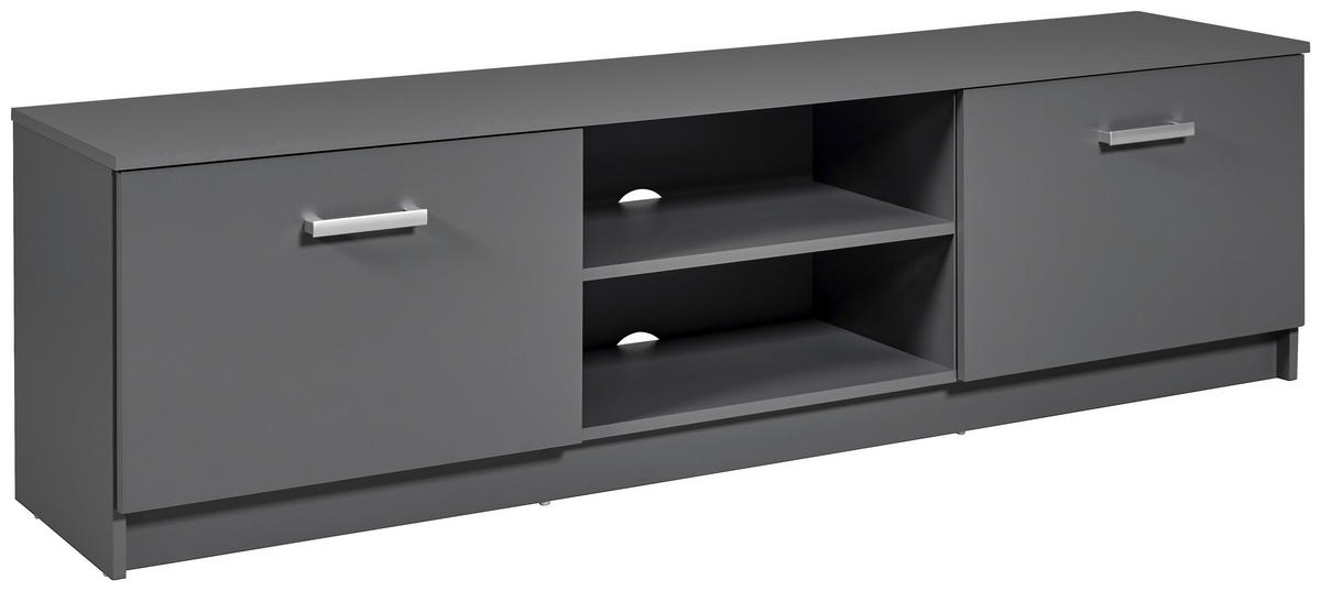 TV-ELEMENT - Graphitfarben/Silbereichenfarben, Basics, Holzwerkstoff/Metall (180/50,8/40cm) - MID.YOU