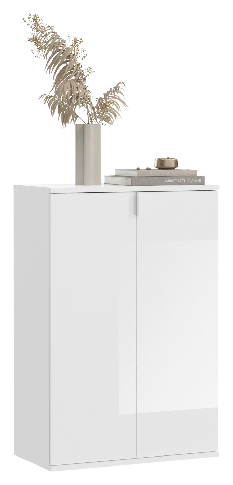 SIDEBOARD 183/99/34 cm  - vit högglans, Modern, trämaterial (183/99/34cm) - MID.YOU
