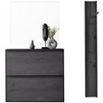 GARDEROBE 3-teilig  in 133/195/20 cm  - Anthrazit, Design, Glas/Holz (133/195/20cm) - Johann Jakob