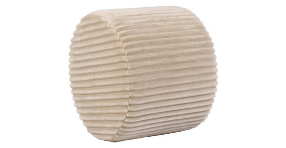 HOCKER in Holz, Textil Creme - Creme, Design, Holz/Textil (49.5/41/49.5cm) - Xora