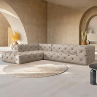 ECKSOFA Fresco in Mikrofaser Cappuccino  228/325 cm  - Schwarz/Cappuccino, Design, Kunststoff/Textil (228/325cm) - P & B