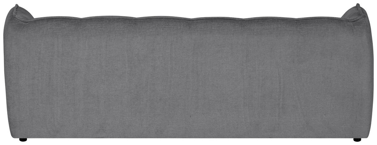 3-SITZER-SOFA LIVOLI in Chenille Hellgrau  - Hellgrau/Schwarz, Design, Kunststoff/Textil (217/70/94cm) - MID.YOU