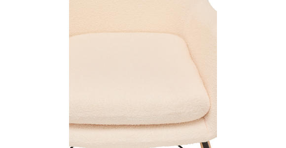 SCHAUKELSTUHL in Teddystoff Creme - Creme/Naturfarben, LIFESTYLE, Holz/Textil (71/94/91cm) - Novel