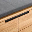 GARDEROBENBANK  in 80/47/40 cm  - Eichefarben/Anthrazit, KONVENTIONELL, Holz/Textil (80/47/40cm) - Linea Natura