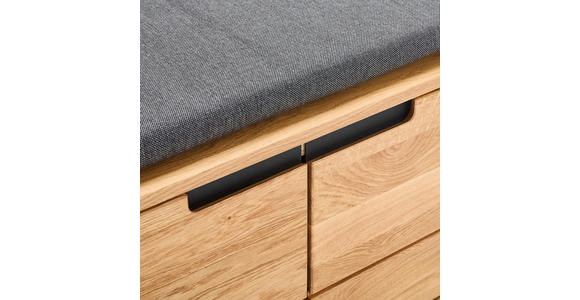 GARDEROBENBANK  in 80/47/40 cm  - Eichefarben/Anthrazit, KONVENTIONELL, Holz/Textil (80/47/40cm) - Linea Natura