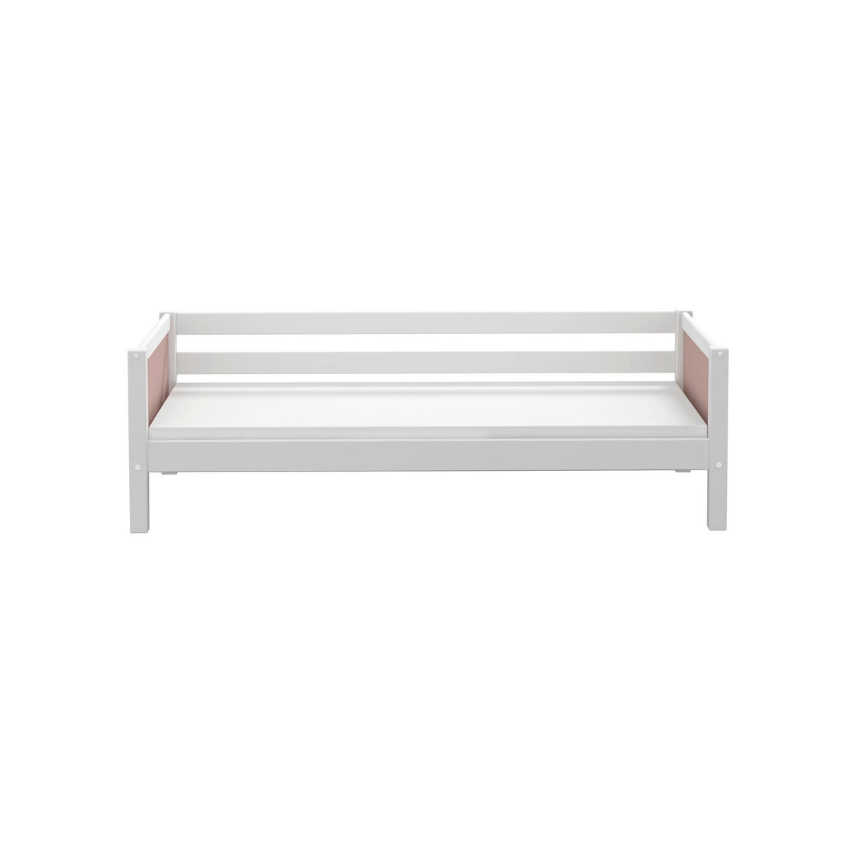 BETT 90/200 cm,  in Rosa, Weiß, Rollrost  - Rosa/Weiß, MODERN, Holz (90/200cm) - Chameo