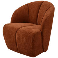 SESSEL in gerippt Braun  - Schwarz/Braun, Design, Kunststoff/Textil (68/75/77cm) - Livetastic