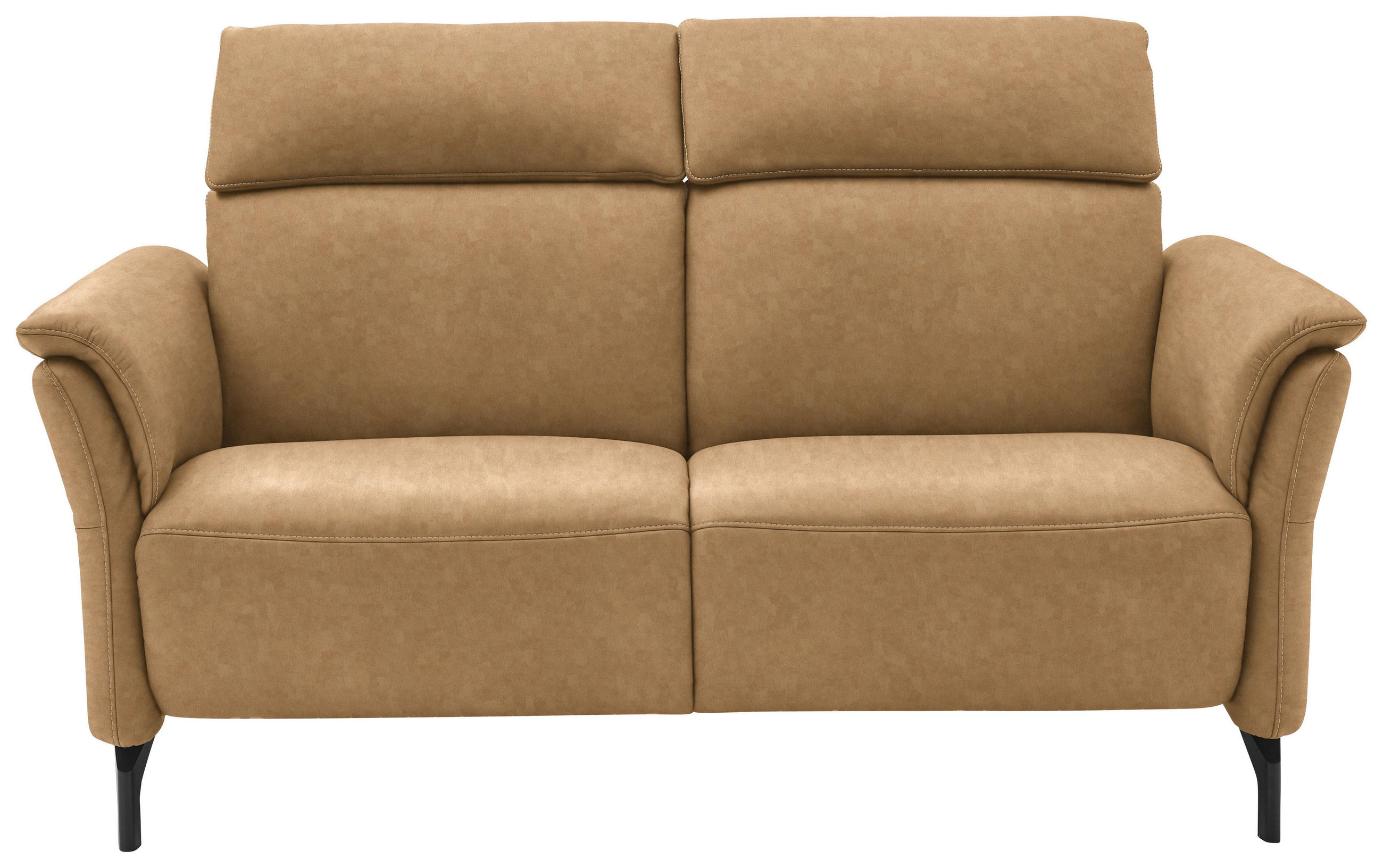 2-SITZER-SOFA in Echtleder Honig  - Schwarz/Honig, Konventionell, Leder/Metall (178/103/92cm) - Dieter Knoll