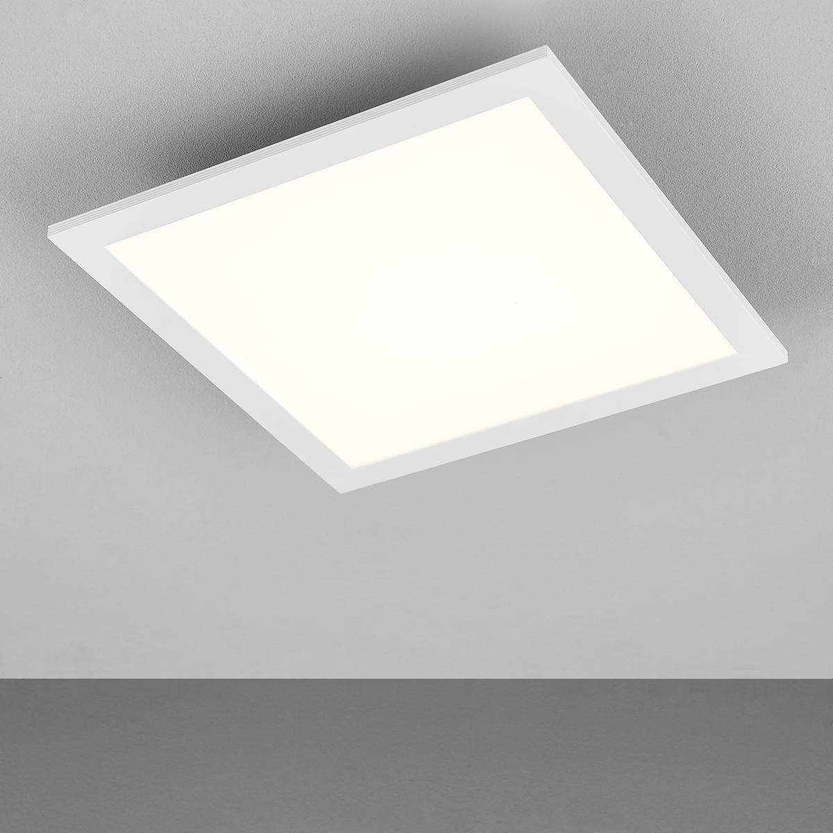 LED PANEL, 30/30/4,5 cm - bílá, Konvenční, kov/plast (30/30/4,5cm) - Novel