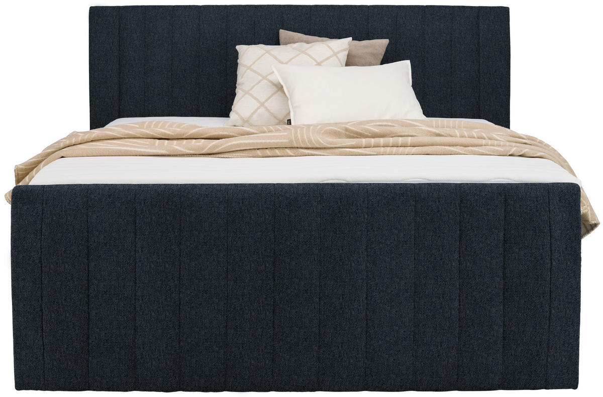 BOXSPRINGBETT 180/200 cm  in Schwarz  - Schwarz, KONVENTIONELL, Kunststoff/Textil (180/200cm) - Boxxx