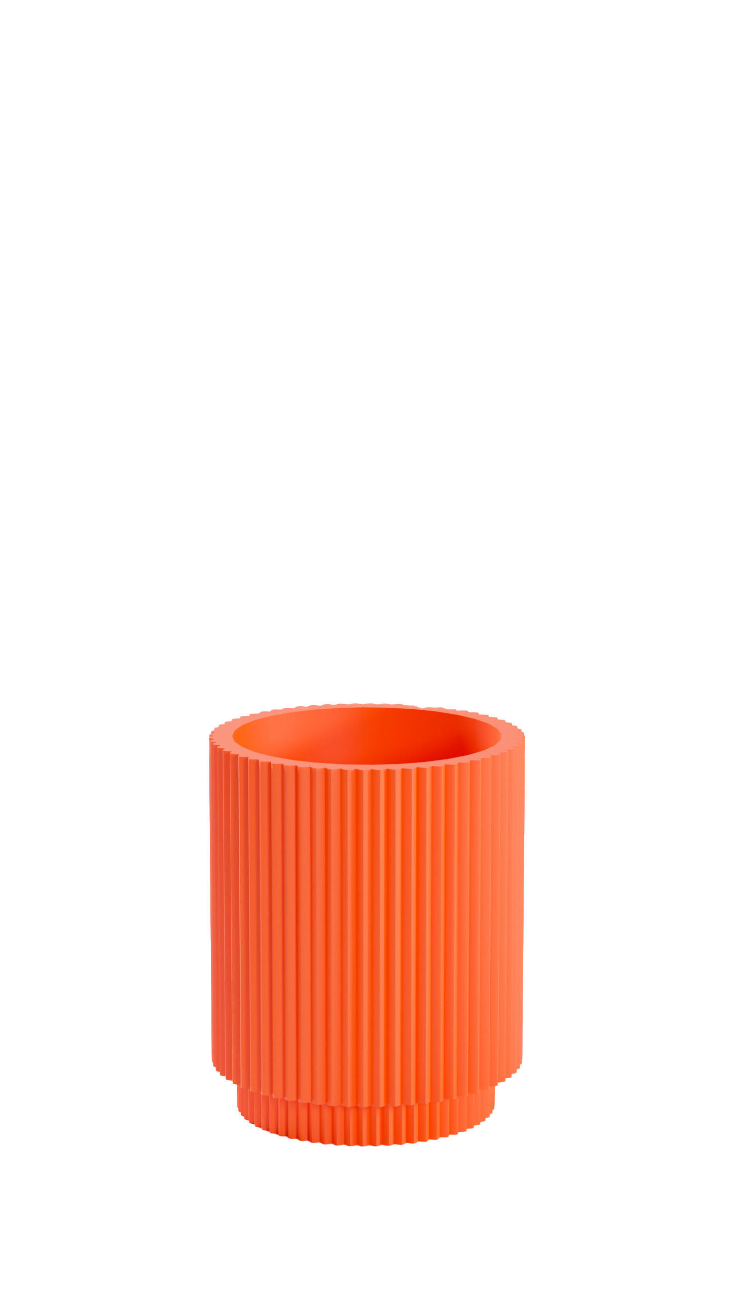 ZAHNPUTZBECHER Kunststoff  - Dunkelorange, Basics, Kunststoff (8,2/9,5/8,2cm) - Sadena