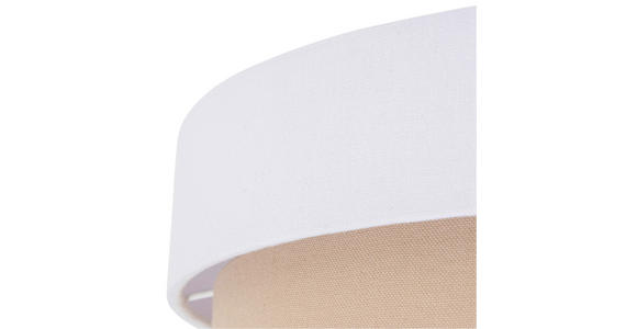 DECKENLEUCHTE  45/13 cm    - Beige/Weiß, MODERN, Kunststoff/Textil (45/13cm) - Novel