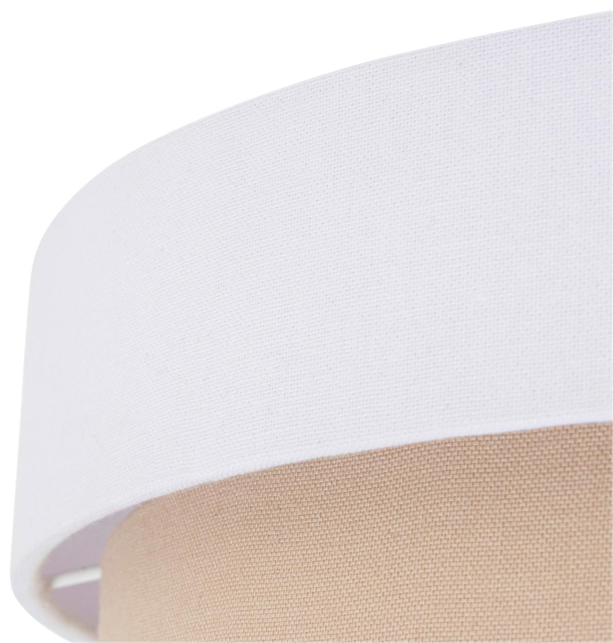 DECKENLEUCHTE 45/13 cm   - Beige/Weiß, MODERN, Kunststoff/Textil (45/13cm) - Novel