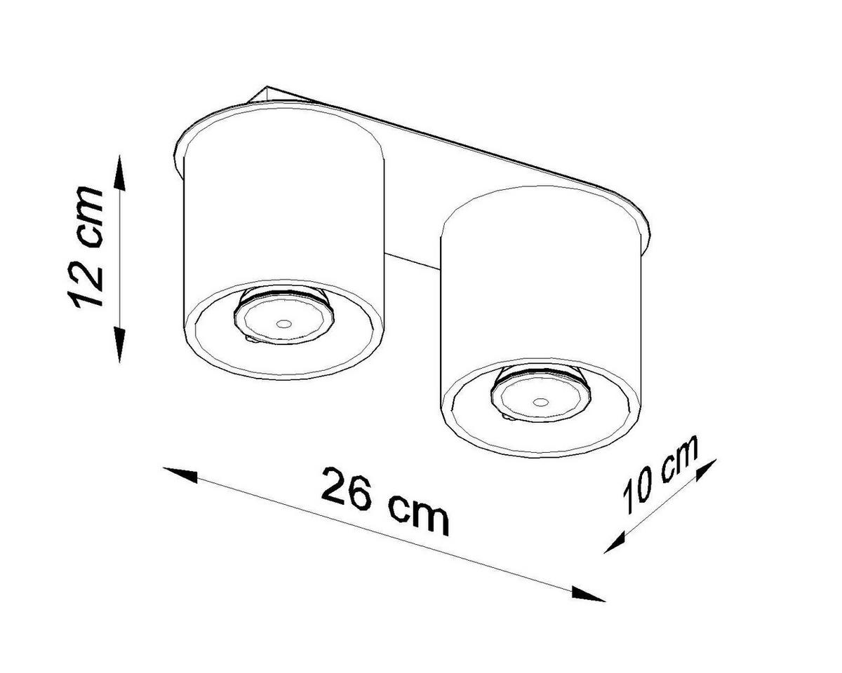 DECKENSTRAHLER Orbis 26/10/12 cm  - Weiß, Design, Metall (26/10/12cm)