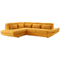 WOHNLANDSCHAFT Webstoff Currygelb  - Currygelb/Schwarz, Modern, Kunststoff/Textil (233/311cm) - MID.YOU