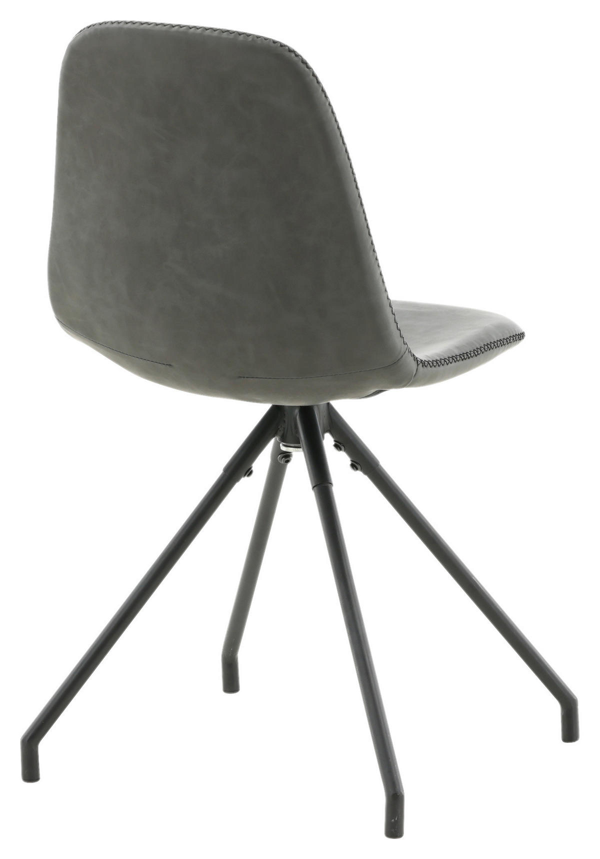 STOLSET 2 styck stål läderimitation (vegan)  - svart, Design, metall/textil (44/88/54cm) - Livetastic