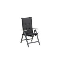 RELAXSESSELAUFLAGE in Dunkelgrau  - Dunkelgrau, MODERN, Textil (116/46/5,5cm) - Gardenson