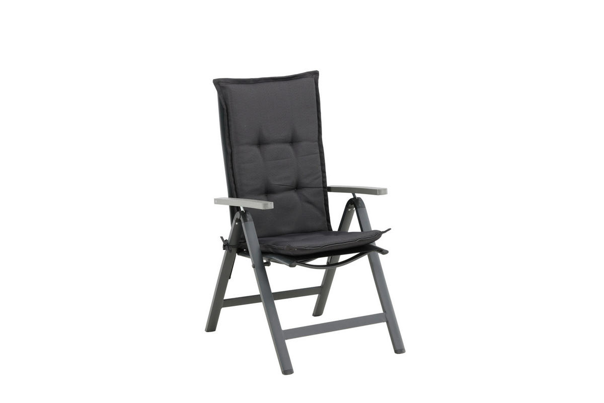 RELAXSESSELAUFLAGE in Dunkelgrau  - Dunkelgrau, MODERN, Textil (116/46/5,5cm) - Gardenson