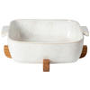 AUFLAUFFORM Holz, Keramik Feinsteinzeug  - Creme, Basics, Holz/Keramik (32/30/13cm) - Costa Nova