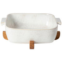 AUFLAUFFORM Holz, Keramik Feinsteinzeug  - Creme, Basics, Holz/Keramik (32/30/13cm) - Costa Nova