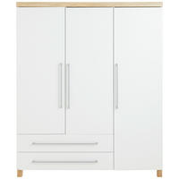 BABYKLEIDERSCHRANK Lennox Fresh  - Silberfarben/Weiß, Basics, Holzwerkstoff (164/198/55,9cm) - Paidi