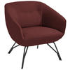 COCKTAILSESSEL in Echtleder Rot  - Anthrazit/Rot, Design, Leder/Metall (76/80/73cm) - Joop!