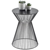 BEISTELLTISCH 35/35/46 cm Schwarz rund  - Schwarz, Trend, Metall (35/35/46cm) - Landscape