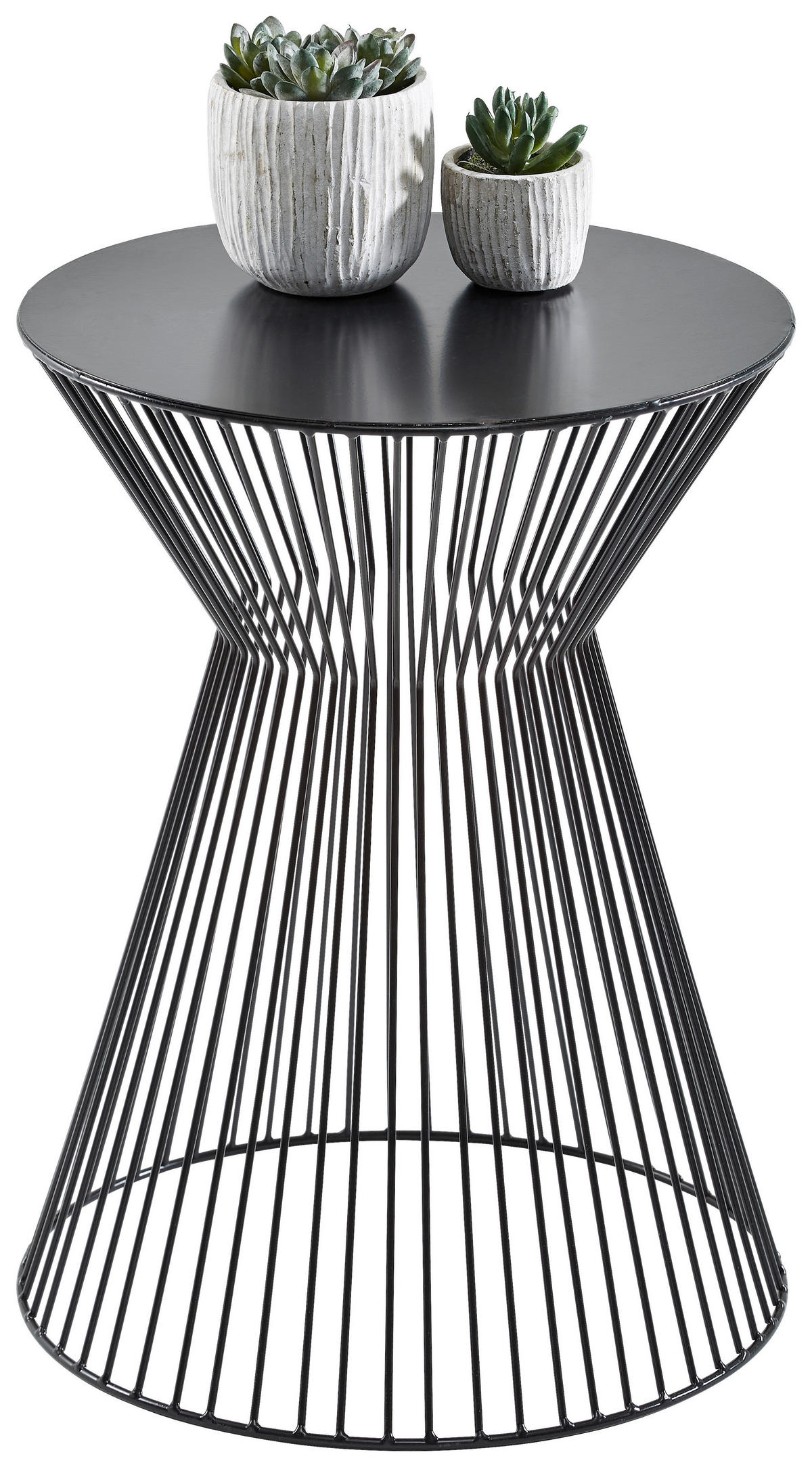 BEISTELLTISCH 35/35/46 cm Schwarz rund  - Schwarz, Trend, Metall (35/35/46cm) - Landscape