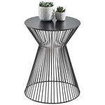 BEISTELLTISCH 35/35/46 cm Schwarz rund  - Schwarz, Trend, Metall (35/35/46cm) - Landscape